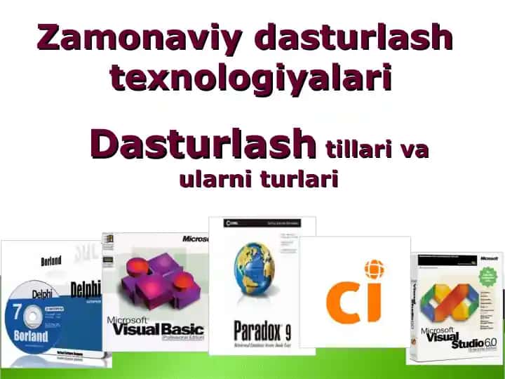Dasturlash Texnologiyasi
