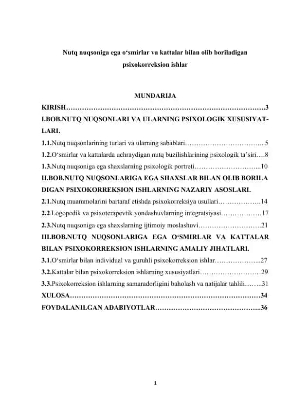 Psixokorreksion ishlar