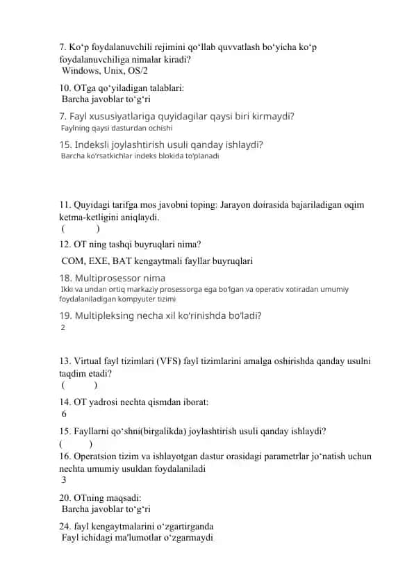 Operatsion tizimlar