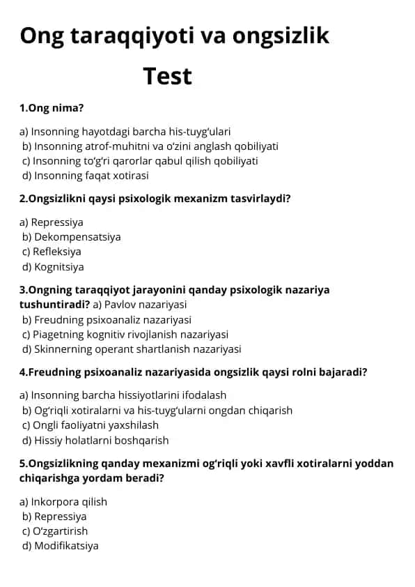 Psixologiya Testi