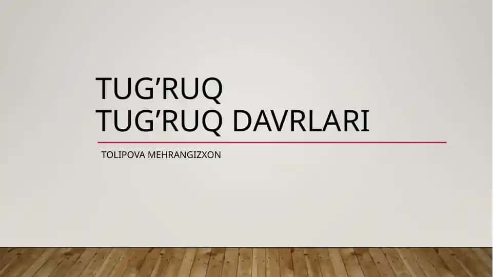Tug’ruq davrlari