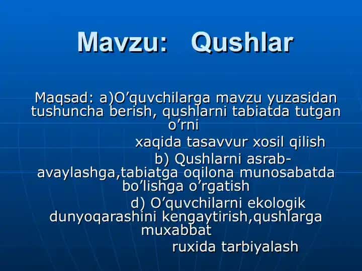 Qushlar