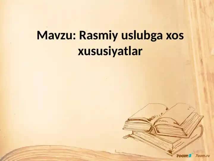 Uslubiyat. Rasmiy uslub.