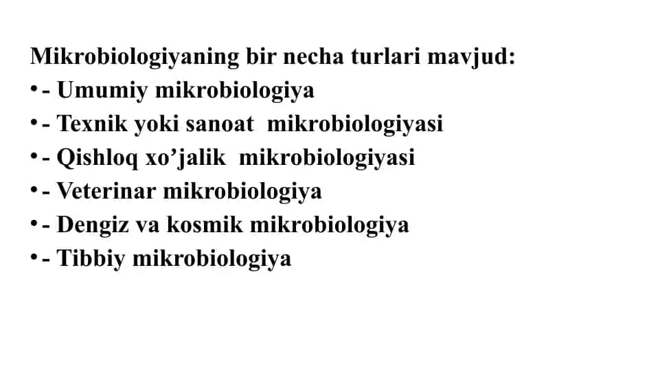 Tibbiyot Mikrobiologiyasi
