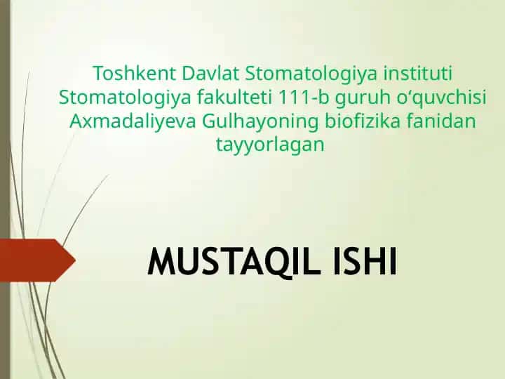 QATTIQ JISMLAR VA BIOLOGIK TO’QIMALARNING MEXANIK HOSSALARI