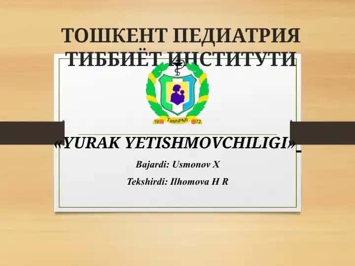 Yurak Yetishmovchiligi (Yurak myoq salmishlari)
