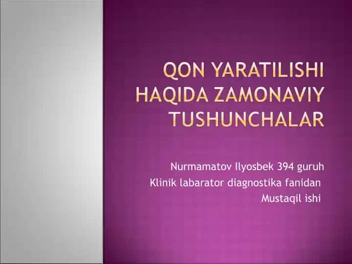 Qon yaratilishi