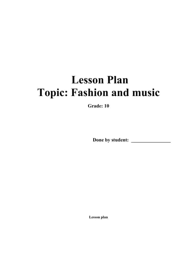 Lesson Plan