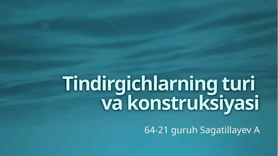 Tindirgichlarning turiva konstruksiyasi