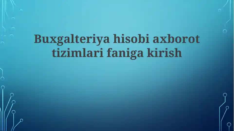 Hisob axborot tizimlari