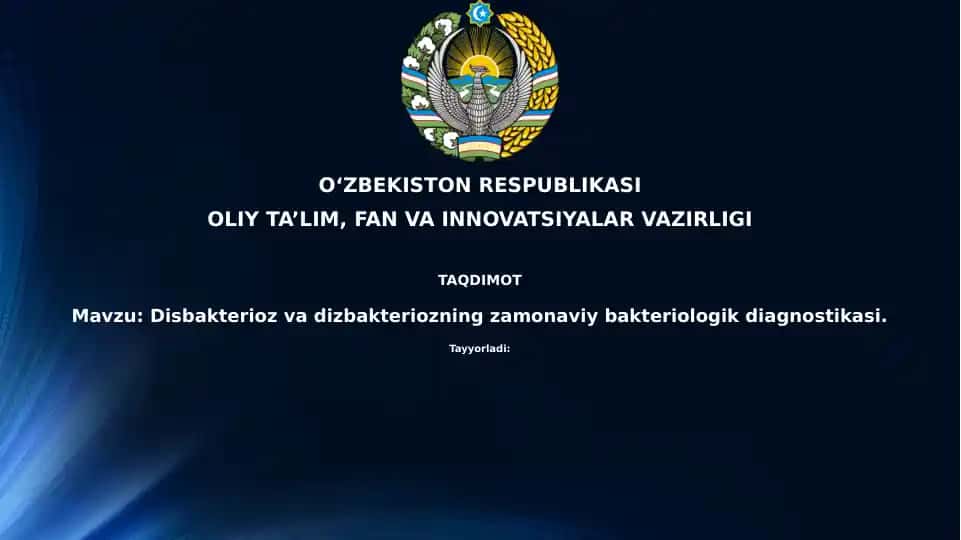 Disbakterioz va Disbioz