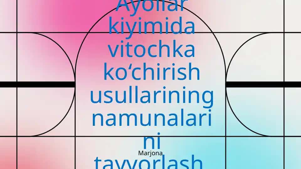 Ayollar kiyimida vitochka ko‘chirish usullarining namunalarini