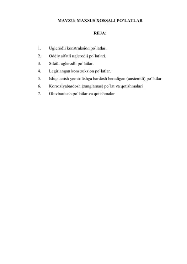 Konstruksion Po'latlar