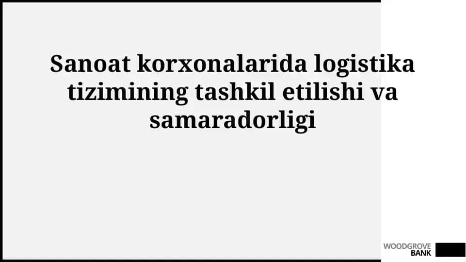 Logistika Tizimi