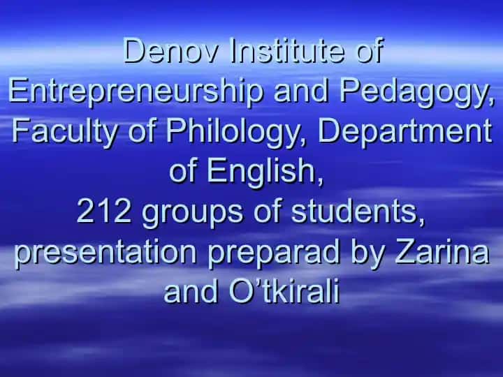 Presentation on Describing People Personality