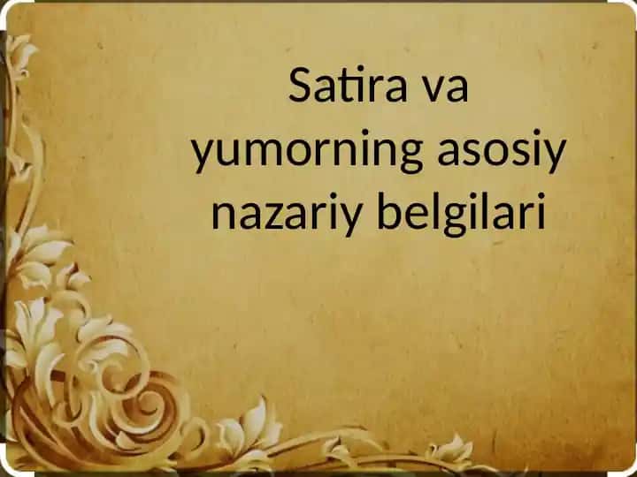 Hajviy tafakkur tabiati satira va yumor