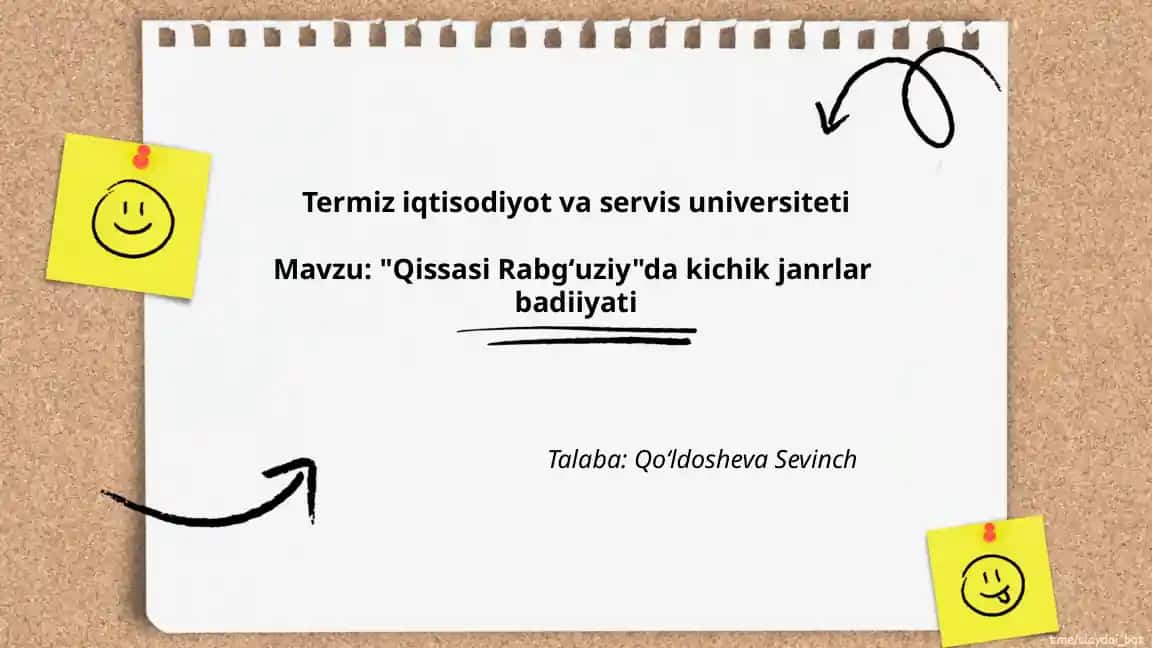 "Qissasi Rabgʻuziy"da kichik janrlar badiiyati