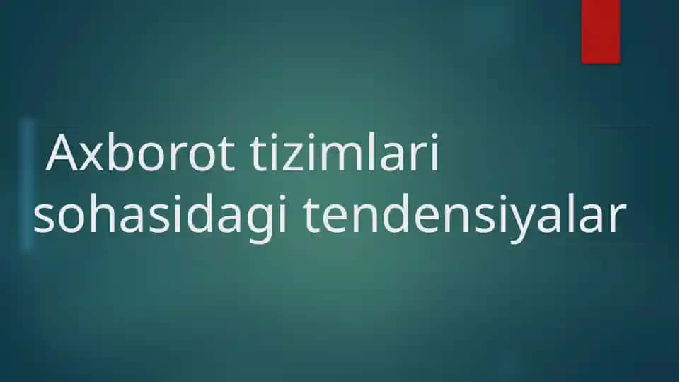 ahborot tizimlari