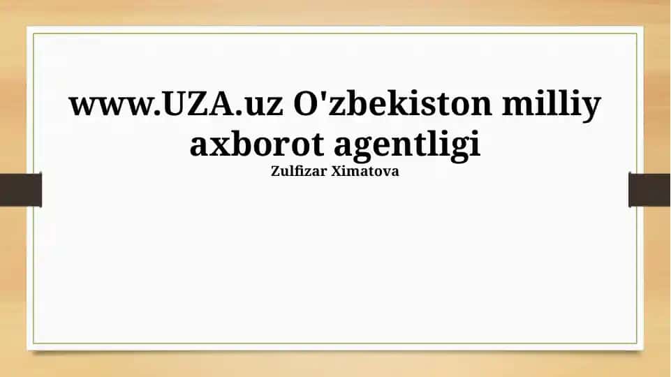O'zbekiston Milliy Axborot Agentligi (OʻzA) multimedia xizmatlari