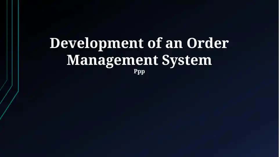 Order Management System