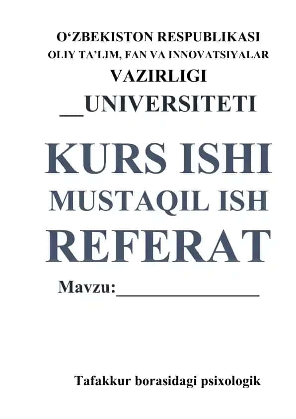 Tafakkur borasidagi psixologik nazariyalar