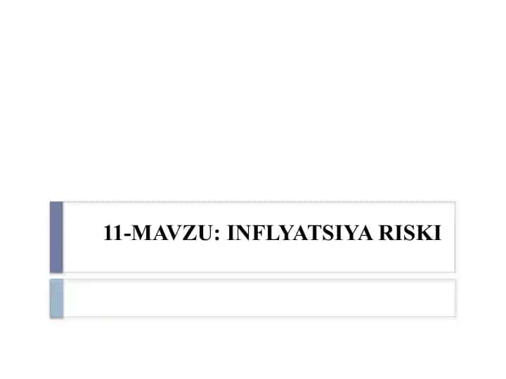 Inflyatsiya riski