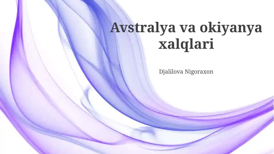 Avstraliya va Okeaniya xalqlari