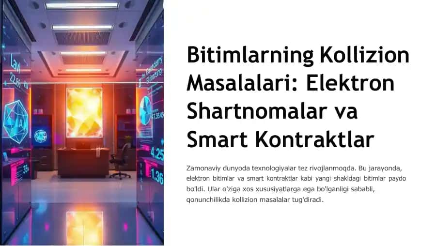 Elektron bitimlar va smart kontraktlar