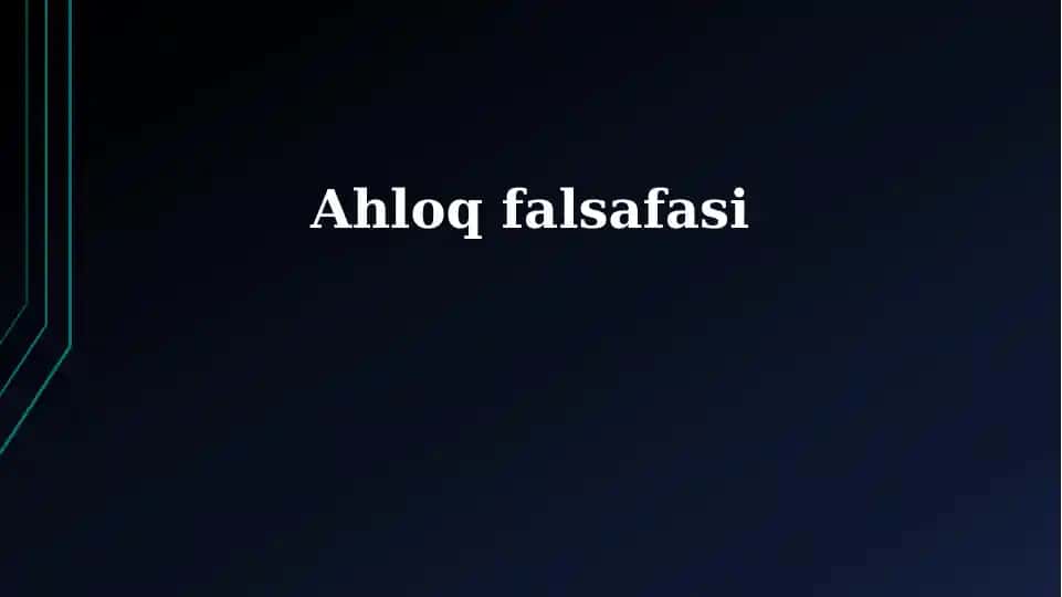 Ahloq falsafasi