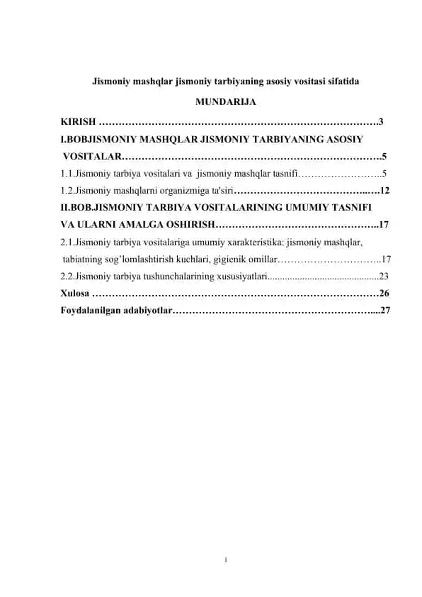 Jismoniy mashqlar