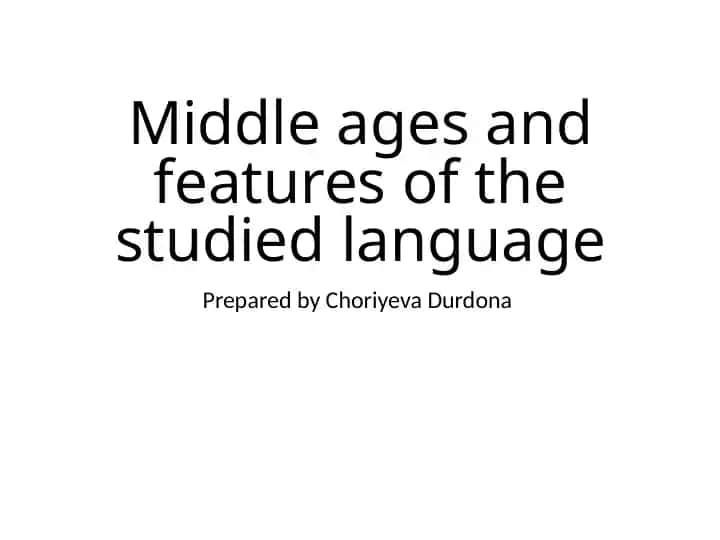 Middle English
