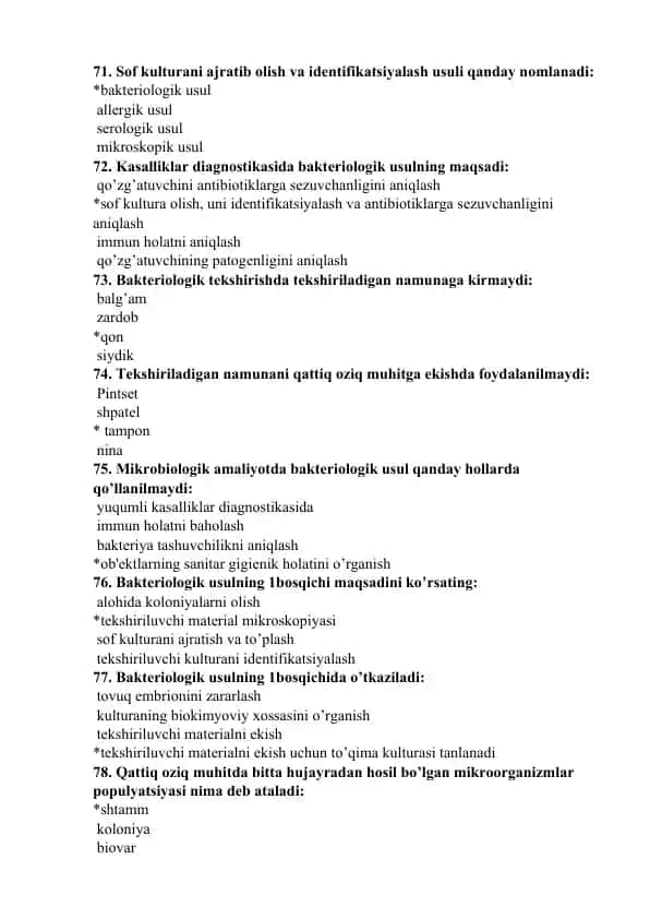 Bakteriologik usul