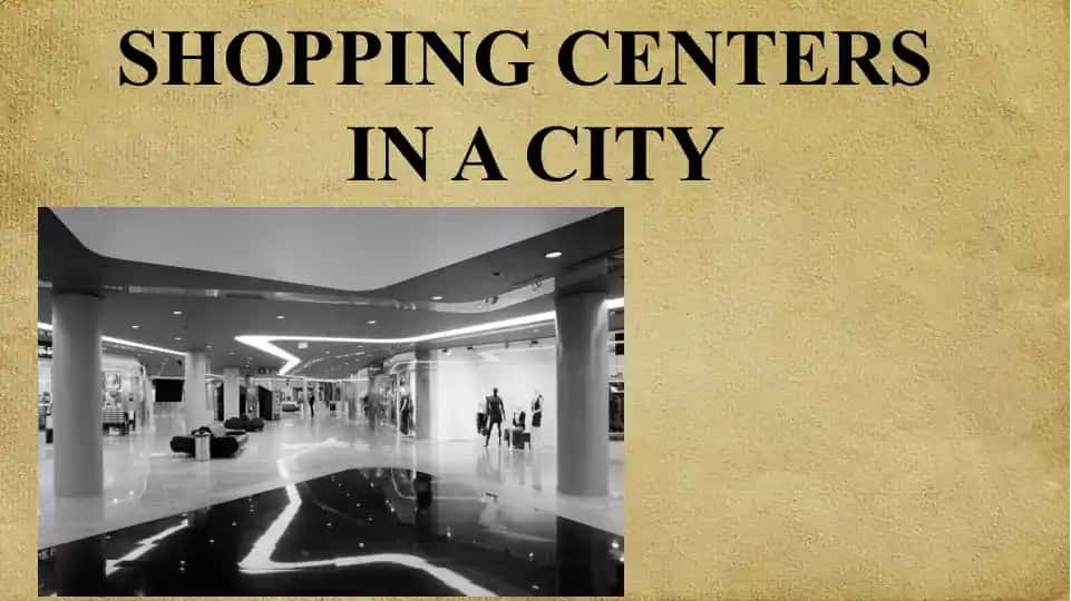 Shopping Centers in a City