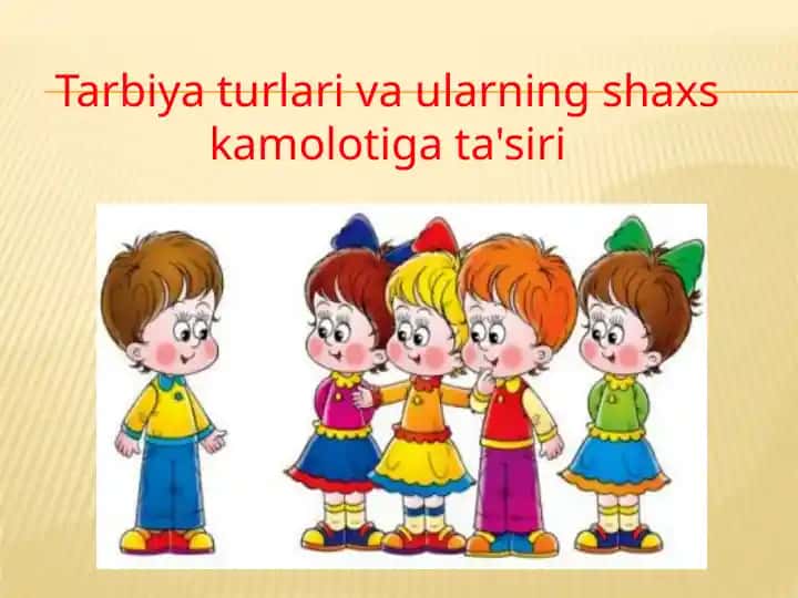 Tarbiyat Urlari va Ularning Shaxsiy Amoloti Ga'tasi