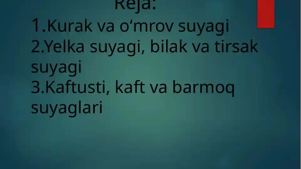 Qo‘l suyaklari