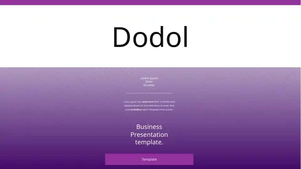 Dodol Business Presentation template