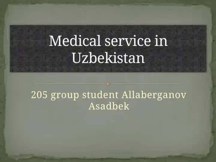 Medical service in Uzbekistan