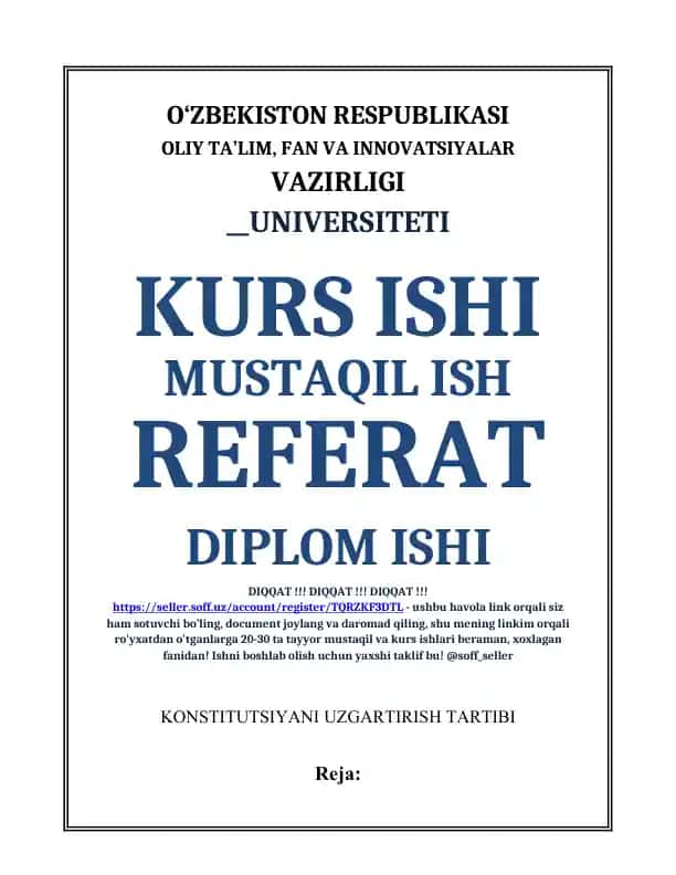 Konstitutsiyani o'zgartirish tartibi bo'yicha hujjat