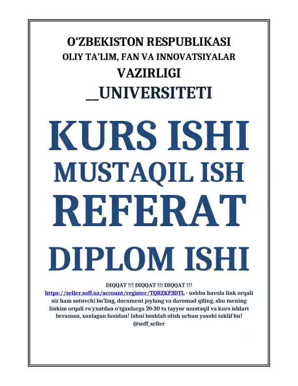 Referat: Ta'lim platformalari va ulardan foydalanish