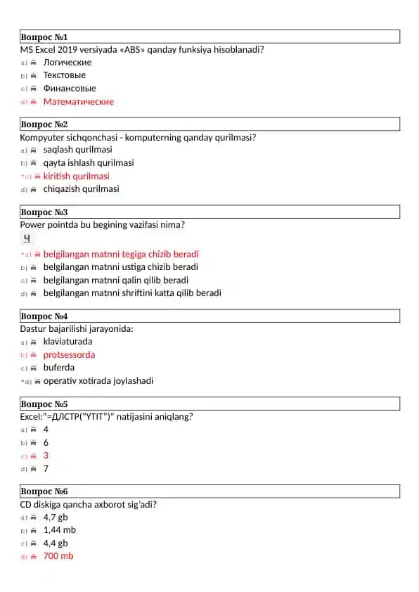MS Excel 2019 funksiyalari