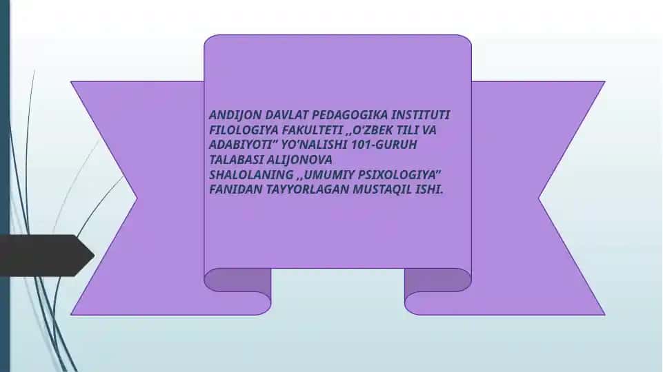 Ilk O’spirinlik va Yoshlik Davrida Psixik Rivojlanish Xususiyatlari