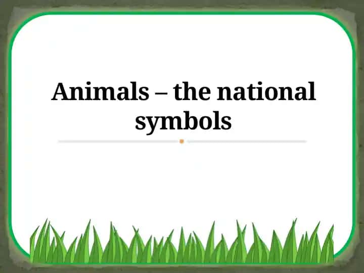 Animals – the national symbols