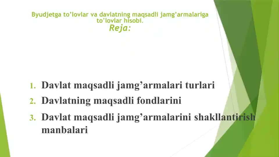 Davlat maqsadli jamg'armalar matni