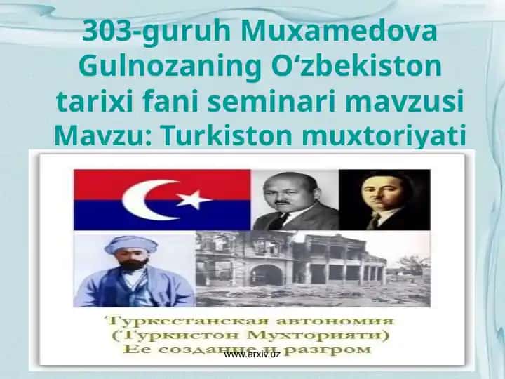 Oʻzbekiston tarixi fanida seminar mavzusi