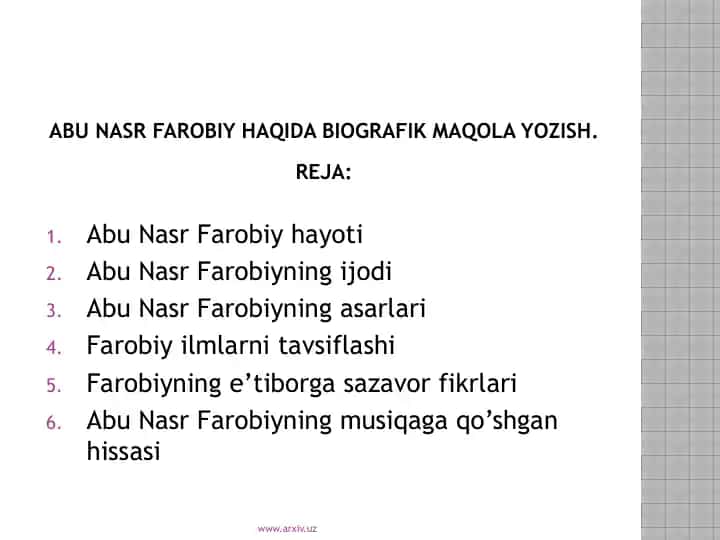 Abu Nasr Farobiy hayoti