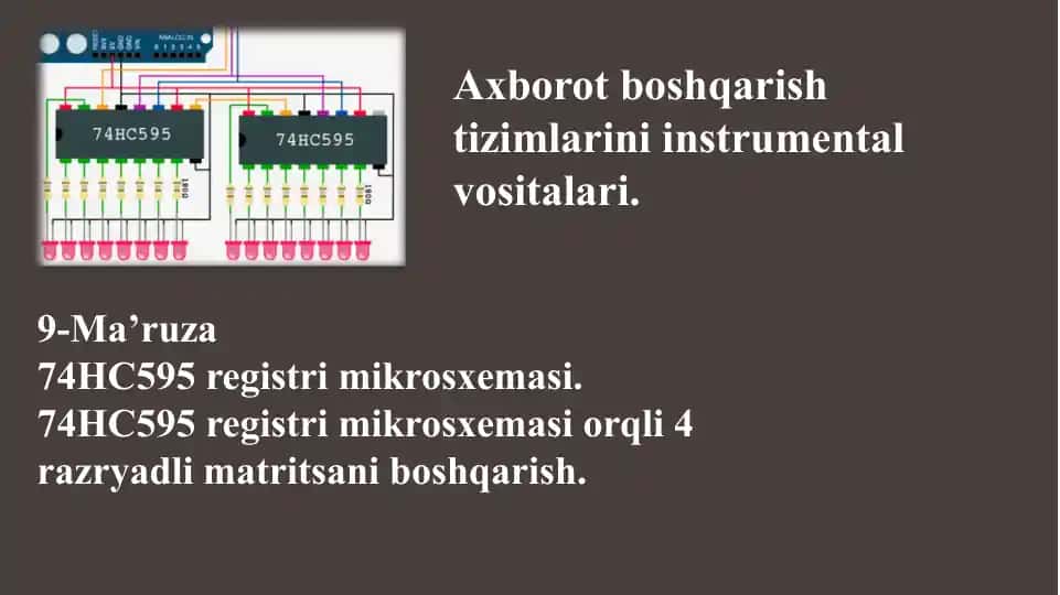 74НС595 registr miKro sxemasi