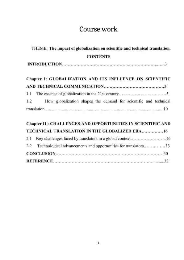 The impact of globalization on scientific and technical translation