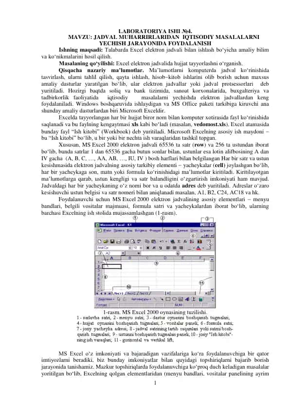 Excel elektron jadvali