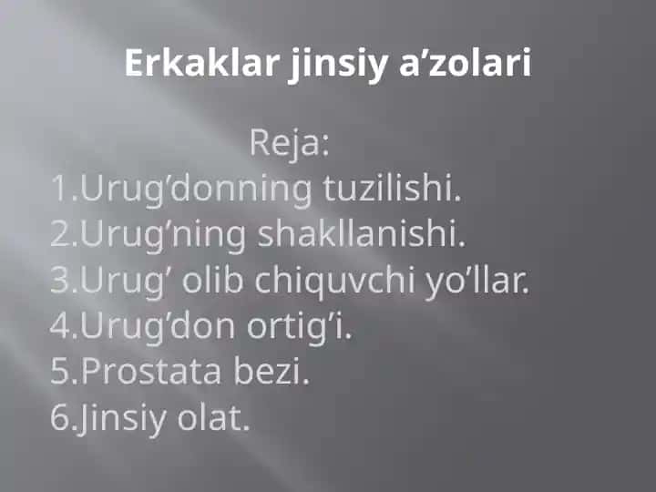 Erkaklar jinsiy a’zolari