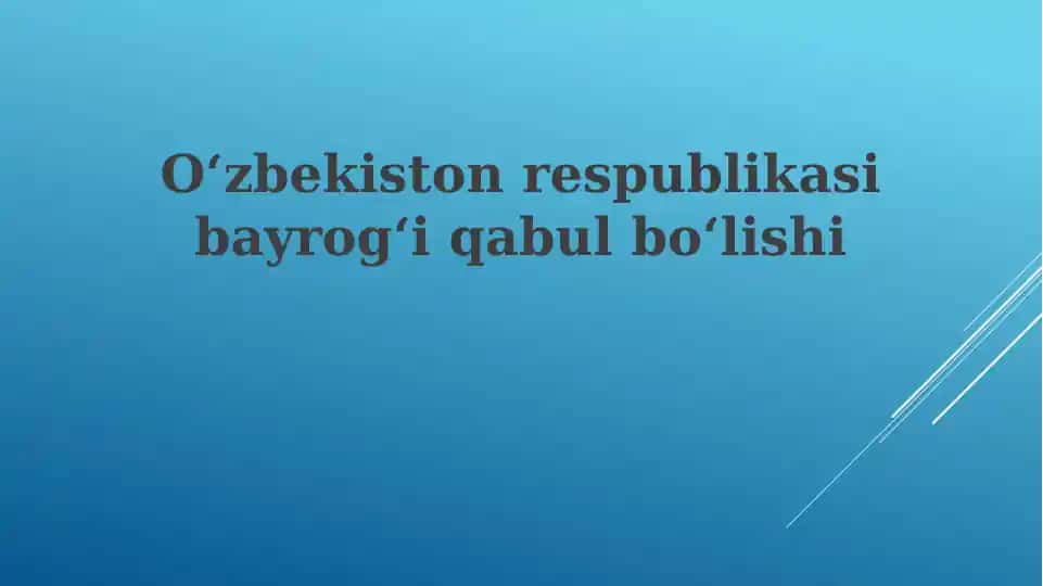O‘zbekiston Respublikasi bayrog‘i